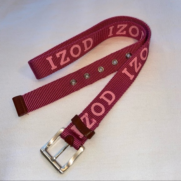 Pink IZOD fabric belt, Small - Picture 1 of 5